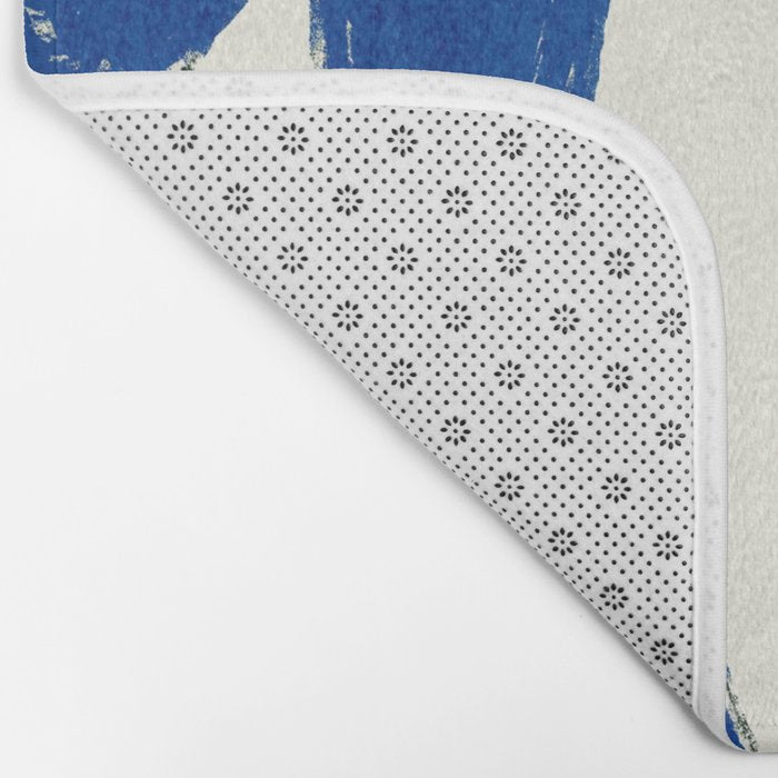 Abstract blue shapes pattern N02 Bath Mat Gallery Image 2