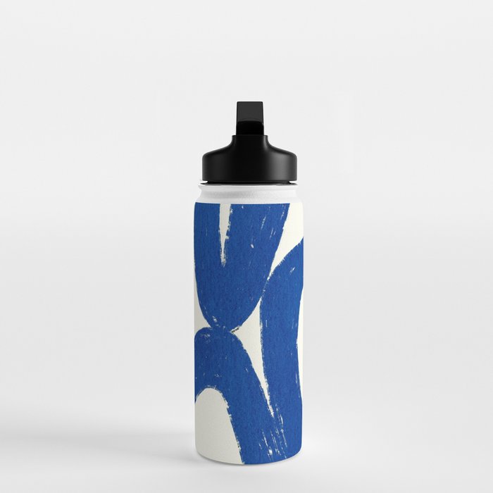 Abstract blue shapes pattern N02 Water Bottle Gallery Image 3