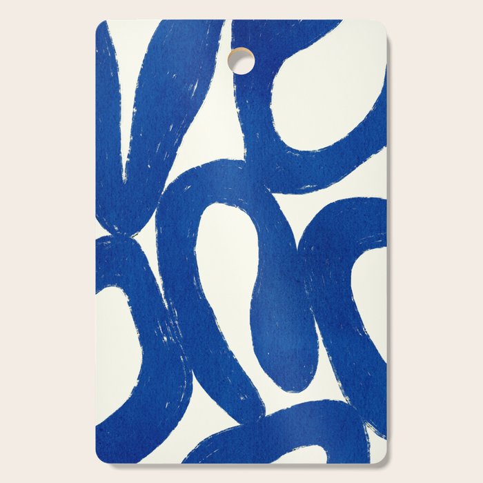 Abstract blue shapes pattern N02 Cutting Board Gallery Image 1