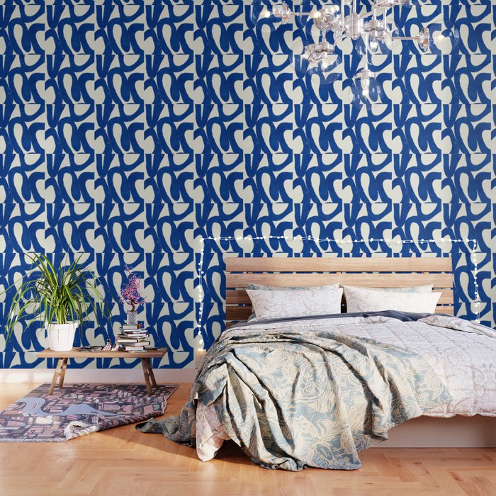 Abstract blue shapes pattern N02 Wallpaper Gallery Image 1