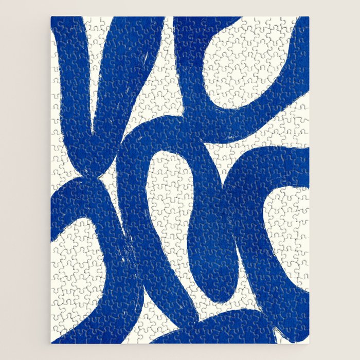 Abstract blue shapes pattern N02 Jigsaw Puzzle Gallery Image 1