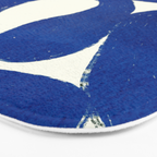 Abstract blue shapes pattern N02 Bath Mat Gallery Image 3