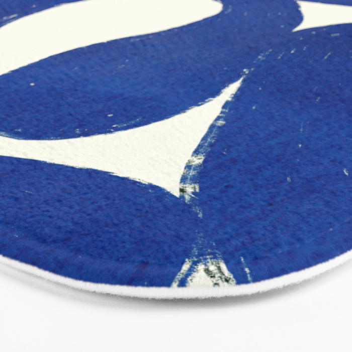 Abstract blue shapes pattern N02 Bath Mat Gallery Image 3