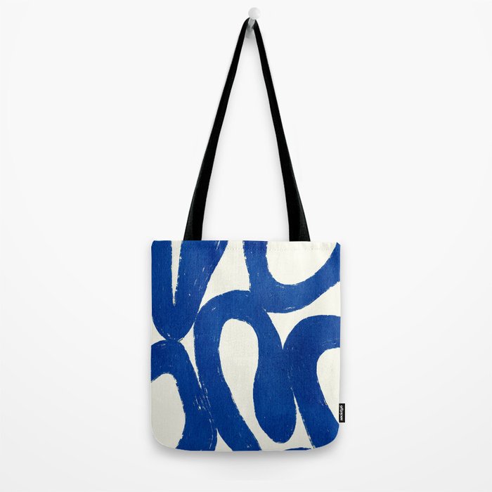 Abstract blue shapes pattern N02 Tote Bag Gallery Image 2