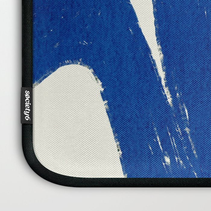 Abstract blue shapes pattern N02 Laptop Sleeve Gallery Image 3