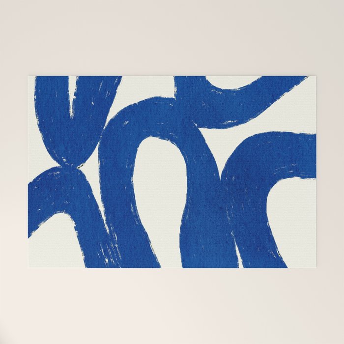 Abstract blue shapes pattern N02 Welcome Mat Gallery Image 1