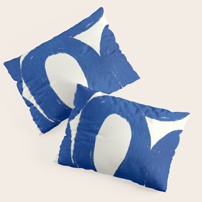 Abstract blue shapes pattern N02 Pillow Sham Gallery Image 3