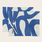 Abstract blue shapes pattern N02 Placemat Gallery Image 1