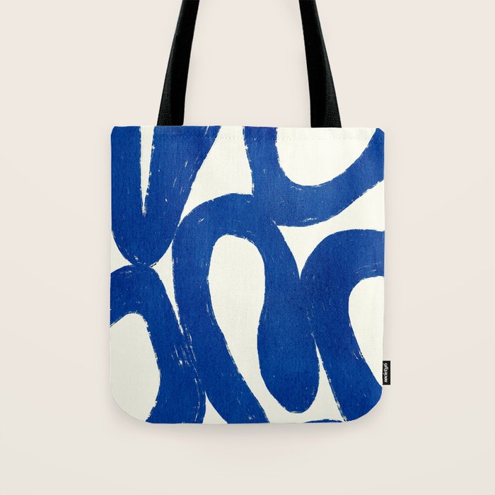 Abstract blue shapes pattern N02 Tote Bag Gallery Image 1