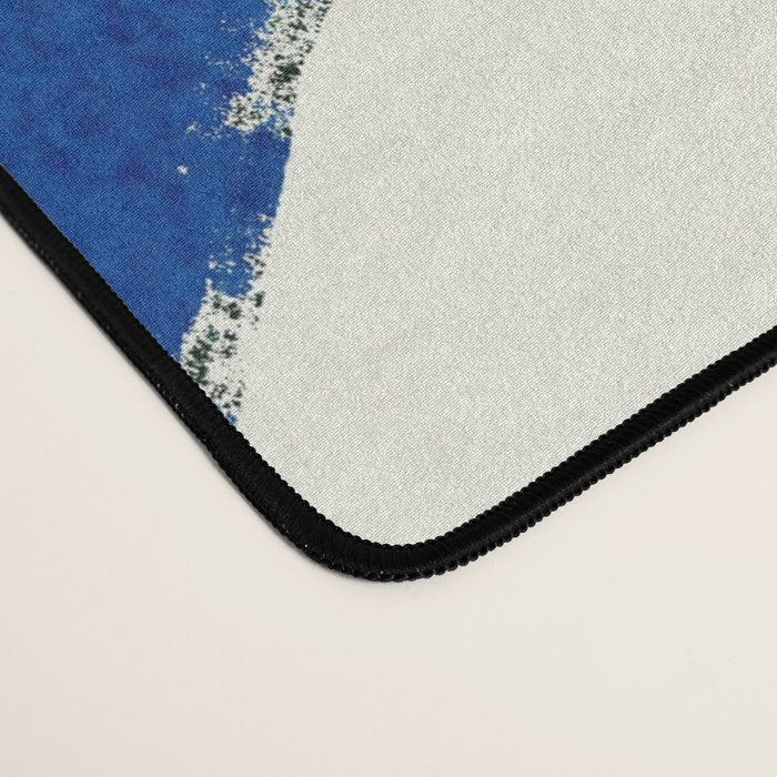 Abstract blue shapes pattern N02 Desk Mat Gallery Image 4