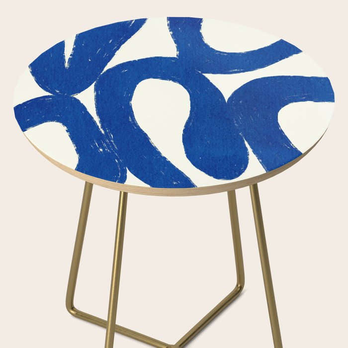 Abstract blue shapes pattern N02 Side Table Gallery Image 2