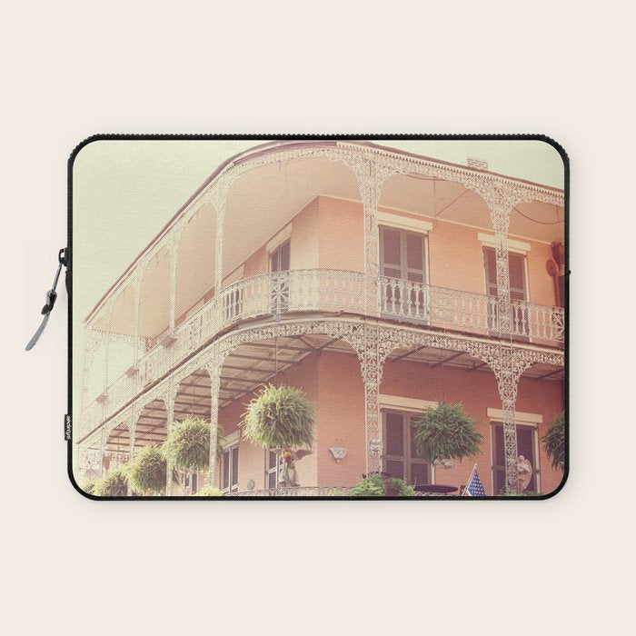 Vintage French Quarter Laptop Sleeve Gallery Image 1