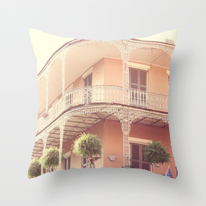 Vintage French Quarter Throw Pillow Gallery Image 6