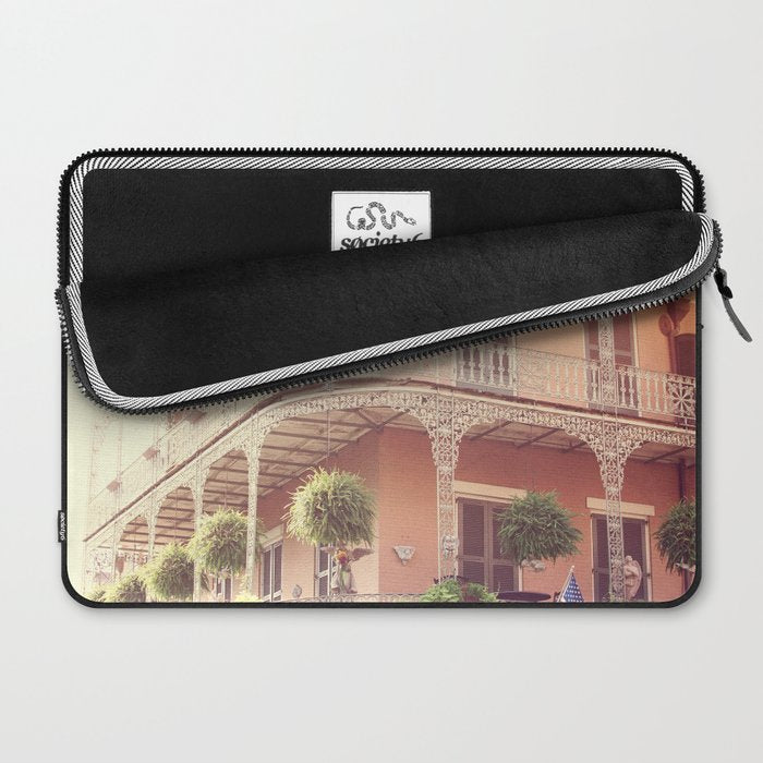 Vintage French Quarter Laptop Sleeve Gallery Image 2
