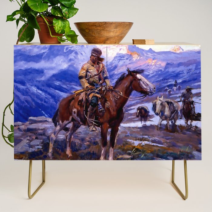 âThe Free Trappersâ by Charles M Russell Credenza Gallery Image 1