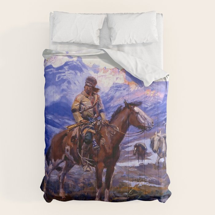 âThe Free Trappersâ by Charles M Russell Comforter Gallery Image 1