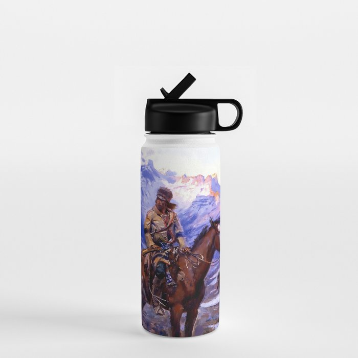 âThe Free Trappersâ by Charles M Russell Water Bottle Gallery Image 1