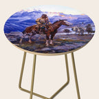 âThe Free Trappersâ by Charles M Russell Side Table Gallery Image 2