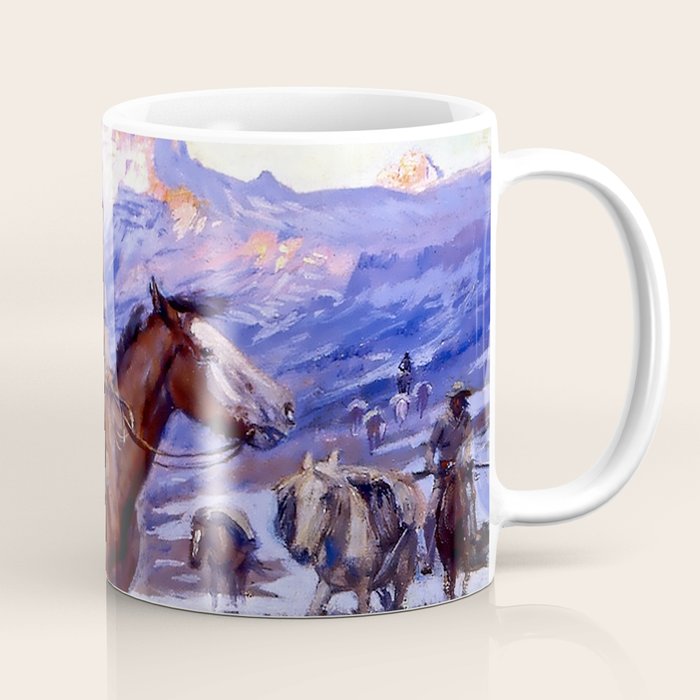 âThe Free Trappersâ by Charles M Russell Coffee Mug Gallery Image 1