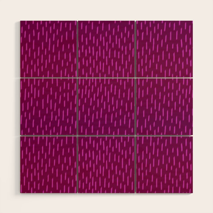 Magenta Dash Wood Wall Art Gallery Image 1