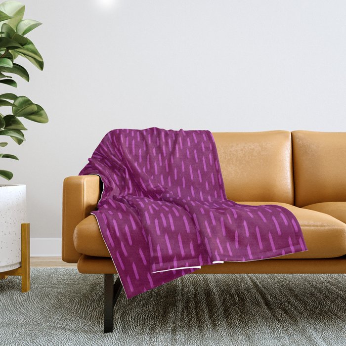 Magenta Dash Throw Blanket Gallery Image 1