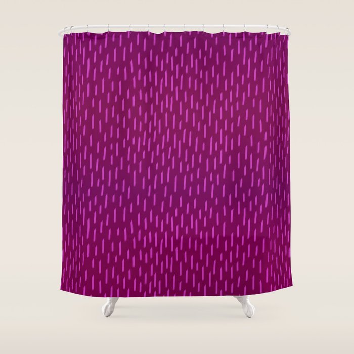 Magenta Dash Shower Curtain Gallery Image 1