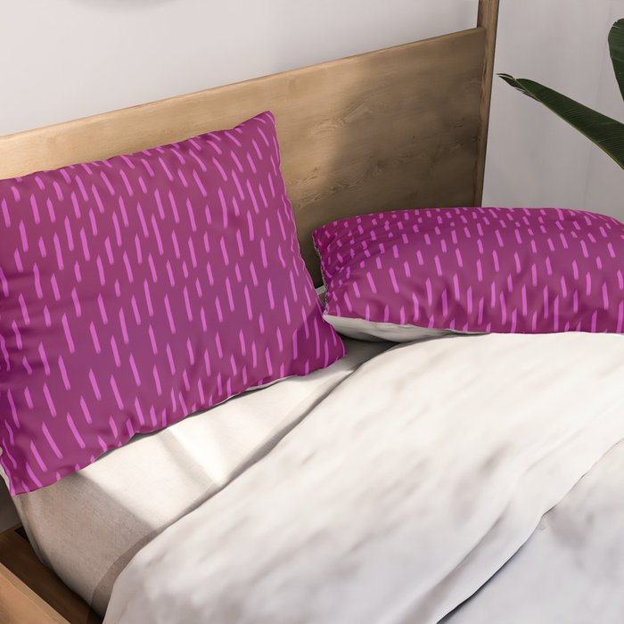 Magenta Dash Pillow Sham Gallery Image 2