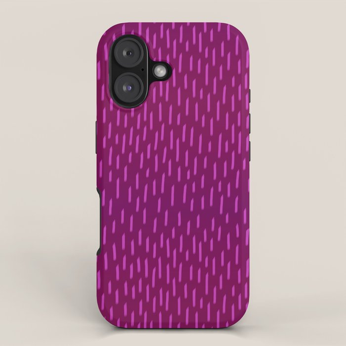 Magenta Dash iPhone Case Gallery Image 1