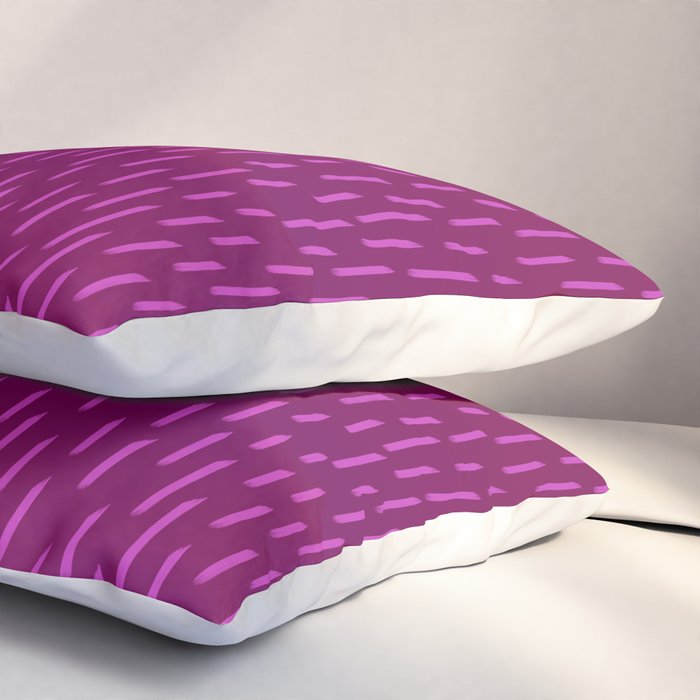 Magenta Dash Pillow Sham Gallery Image 3