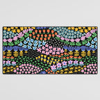Abstract Flower Meadow Modern Contemporary Art Desk Mat Gallery Image 3