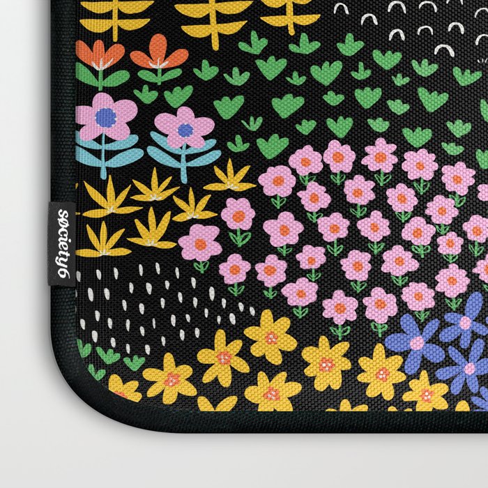 Abstract Flower Meadow Modern Contemporary Art Laptop Sleeve Gallery Image 3