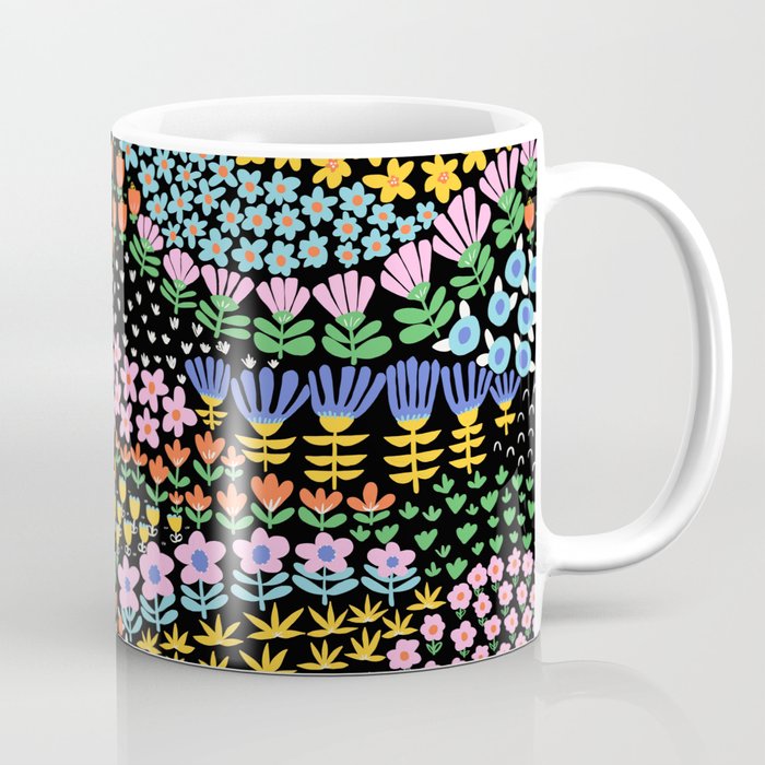 Abstract Flower Meadow Modern Contemporary Art Coffee Mug Gallery Image 1