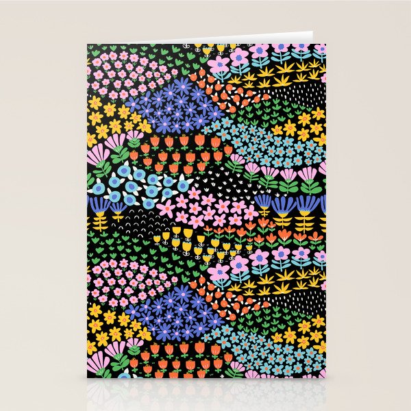 Abstract Flower Meadow Modern Contemporary Art Stationery Card Gallery Image 1