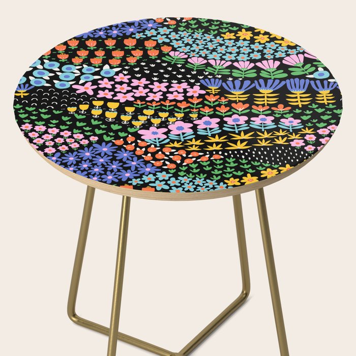 Abstract Flower Meadow Modern Contemporary Art Side Table Gallery Image 2