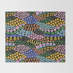 Abstract Flower Meadow Modern Contemporary Art Throw Blanket Gallery Image 2