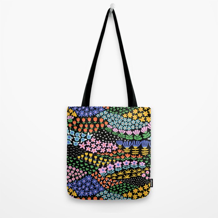 Abstract Flower Meadow Modern Contemporary Art Tote Bag Gallery Image 2