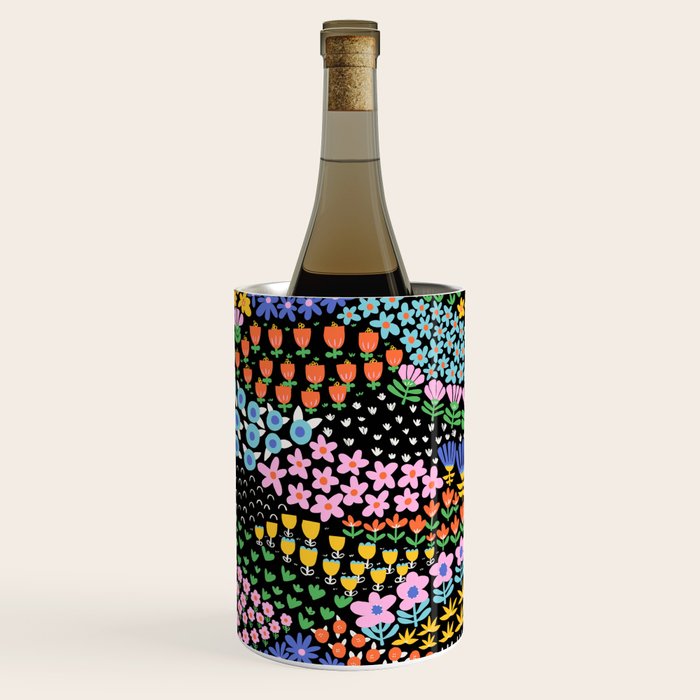 Abstract Flower Meadow Modern Contemporary Art Wine Chiller Gallery Image 1