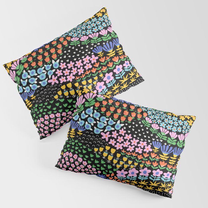 Abstract Flower Meadow Modern Contemporary Art Pillow Sham Gallery Image 3