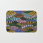 Abstract Flower Meadow Modern Contemporary Art Bath Mat Gallery Image 1