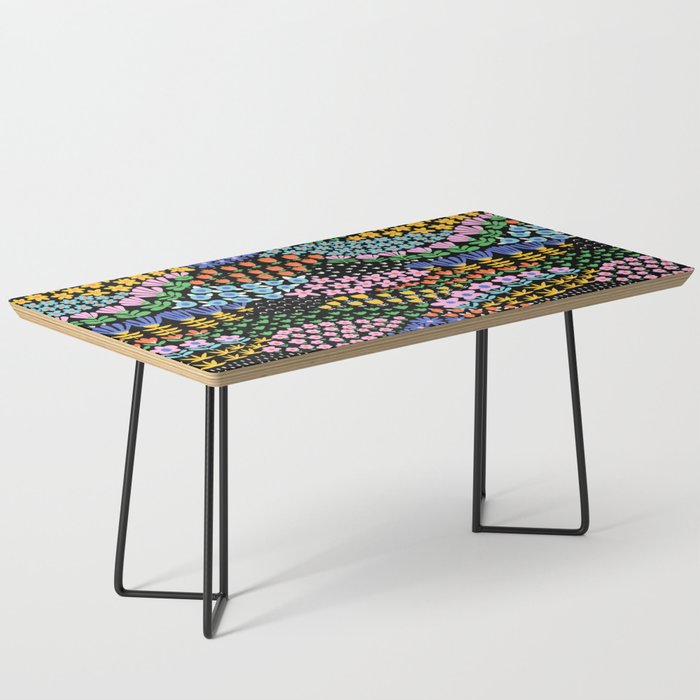 Abstract Flower Meadow Modern Contemporary Art Coffee Table Gallery Image 1