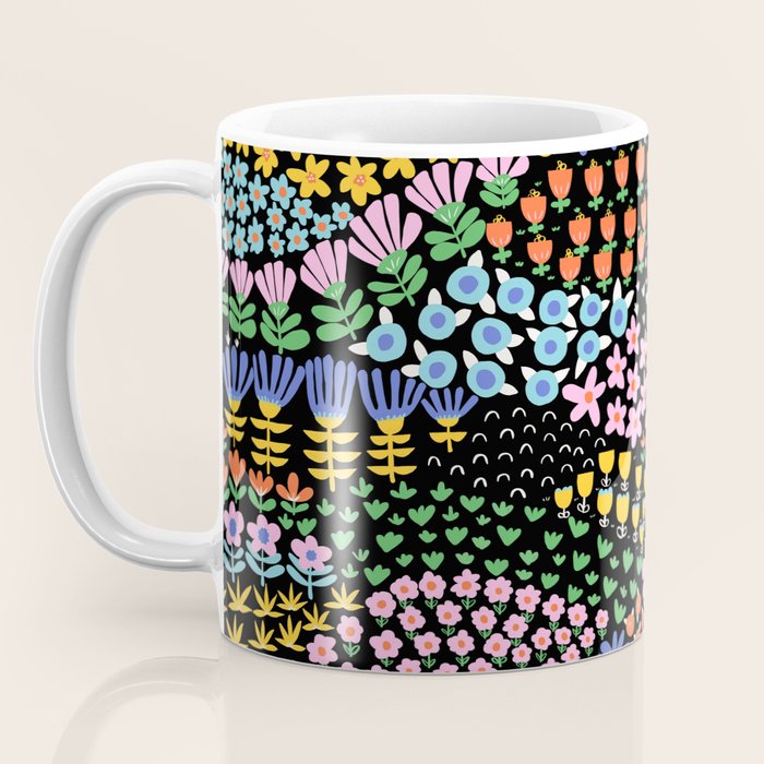 Abstract Flower Meadow Modern Contemporary Art Coffee Mug Gallery Image 3
