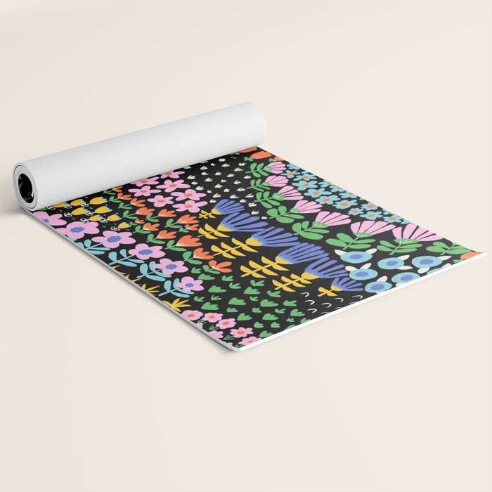 Abstract Flower Meadow Modern Contemporary Art Yoga Mat Gallery Image 2