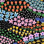 Abstract Flower Meadow Modern Contemporary Art Coffee Mug Gallery Image 2