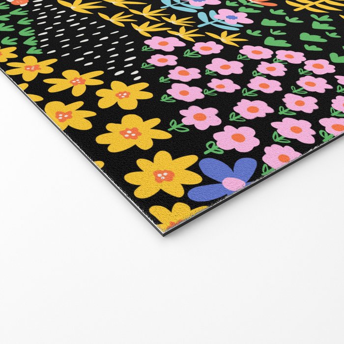 Abstract Flower Meadow Modern Contemporary Art Welcome Mat Gallery Image 2