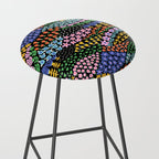 Abstract Flower Meadow Modern Contemporary Art Stool Gallery Image 2