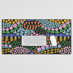 Abstract Flower Meadow Modern Contemporary Art Desk Mat Gallery Image 1
