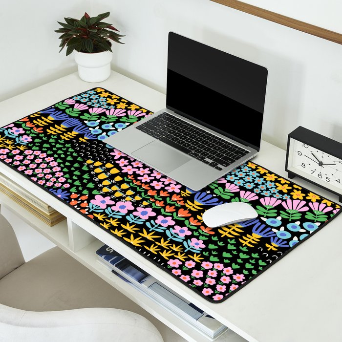 Abstract Flower Meadow Modern Contemporary Art Desk Mat Gallery Image 2