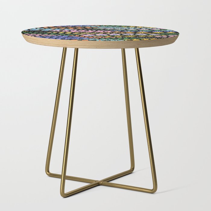 Abstract Flower Meadow Modern Contemporary Art Side Table Gallery Image 1