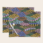 Abstract Flower Meadow Modern Contemporary Art Placemat Gallery Image 1