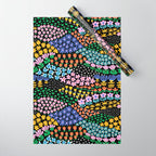 Abstract Flower Meadow Modern Contemporary Art Wrapping Paper Gallery Image 1